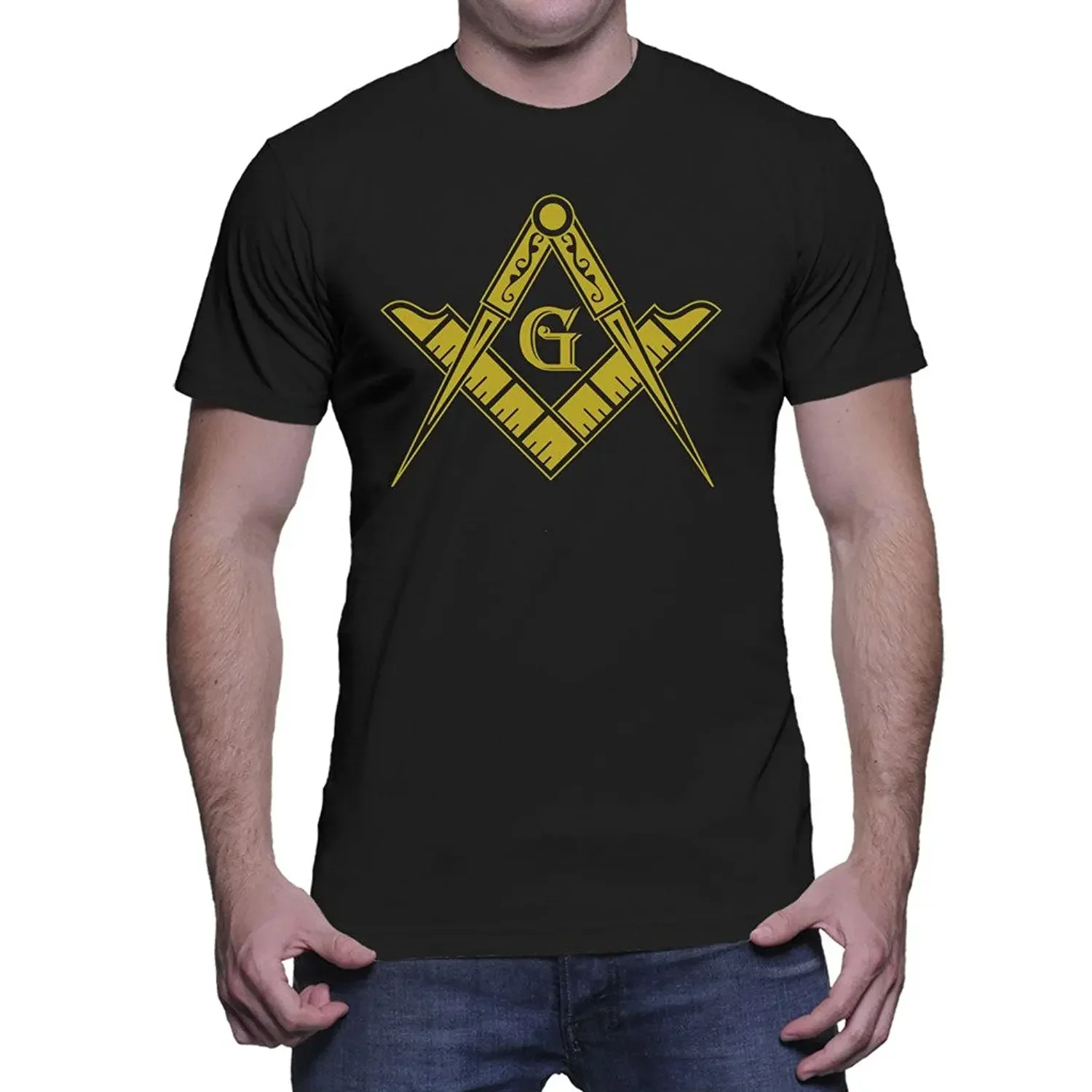 

Freemason Square and Compasses Symbol Masonic T-Shirt 100% Cotton O-Neck Summer Short Sleeve Casual Mens T-shirt Size S-3XL