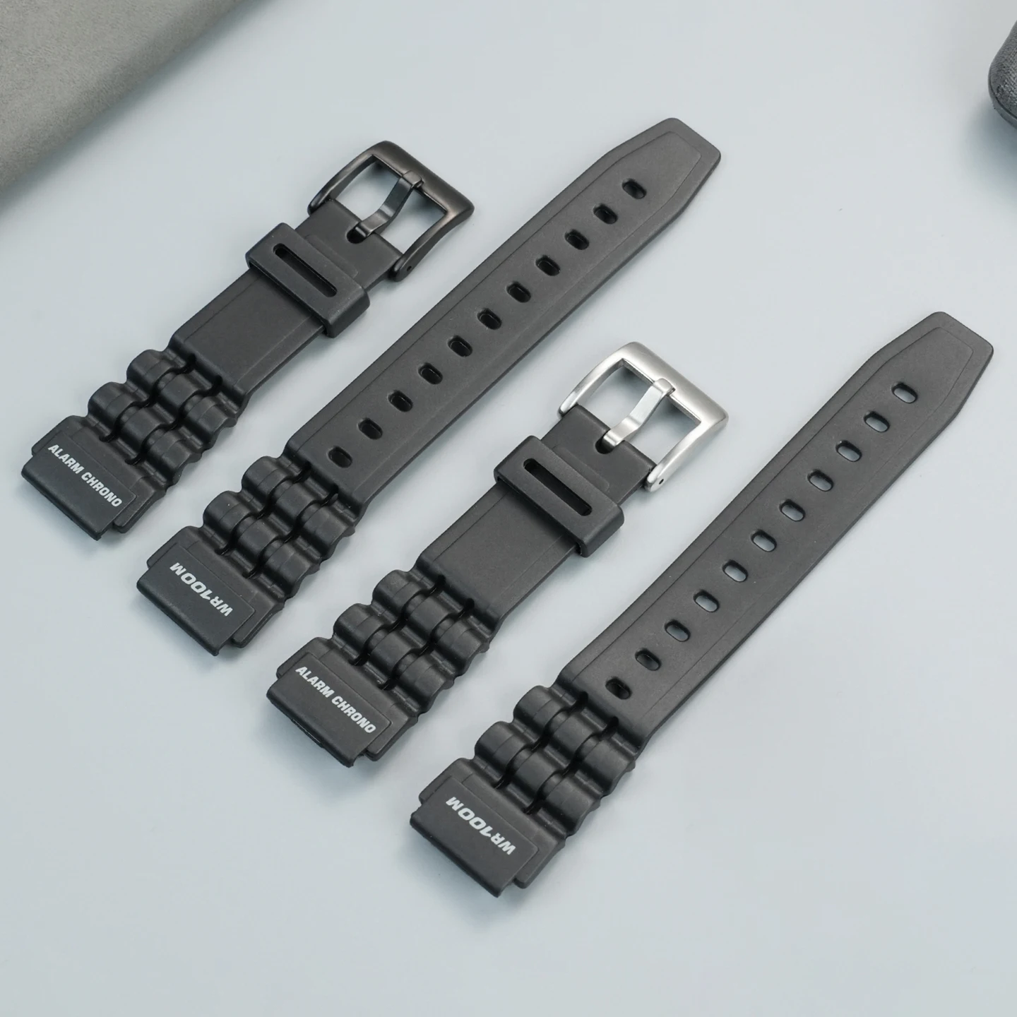 19mm Waterproof silicone rubber Strap For Casio FORESTER FT-500WC AW-80V W-89H Retro Male Female Student Rubber Watchband black