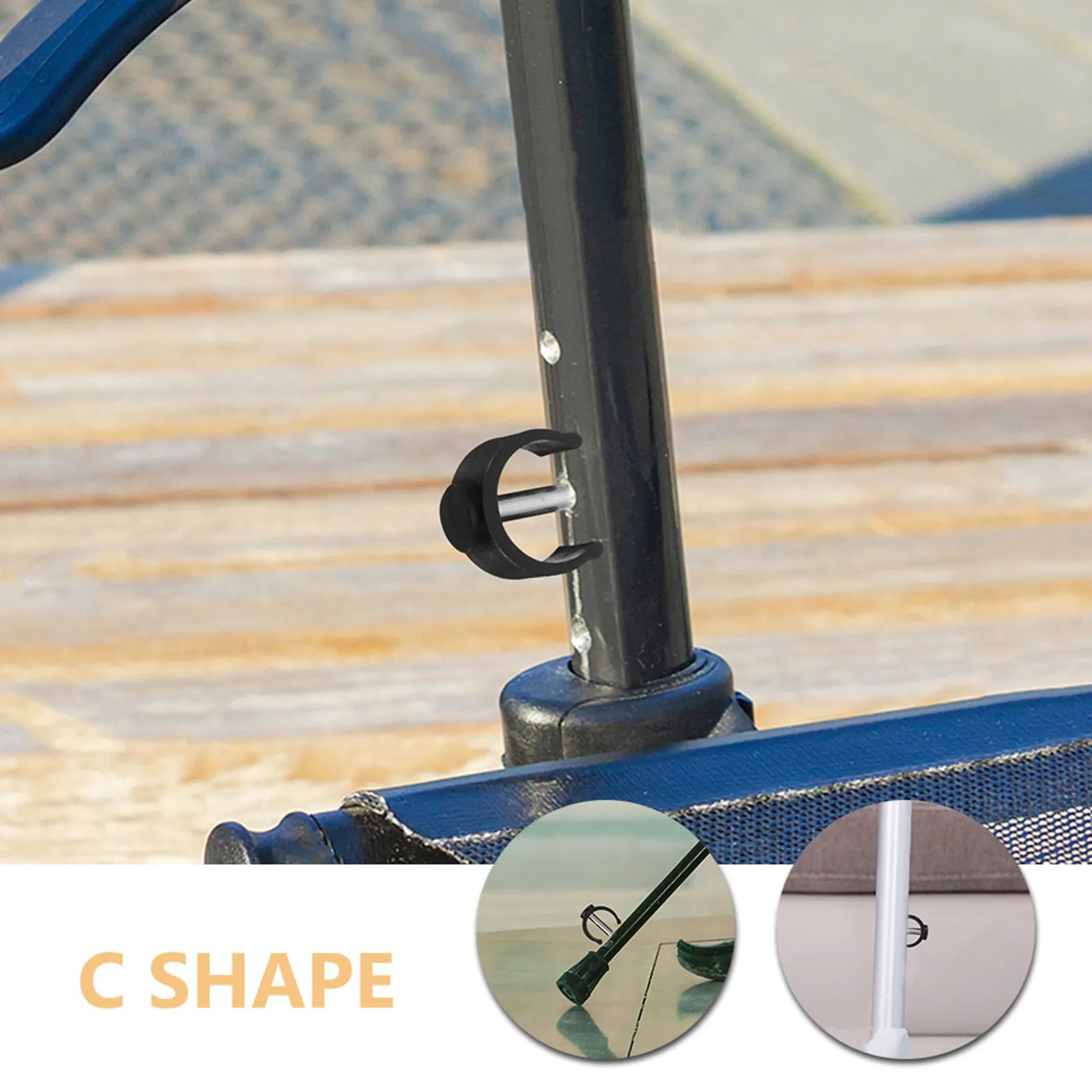 

Комплект из 4-х C-образных фиксаторов для тростей и ходунков, нескользящие сменные детали, улучшенная застежка для трости