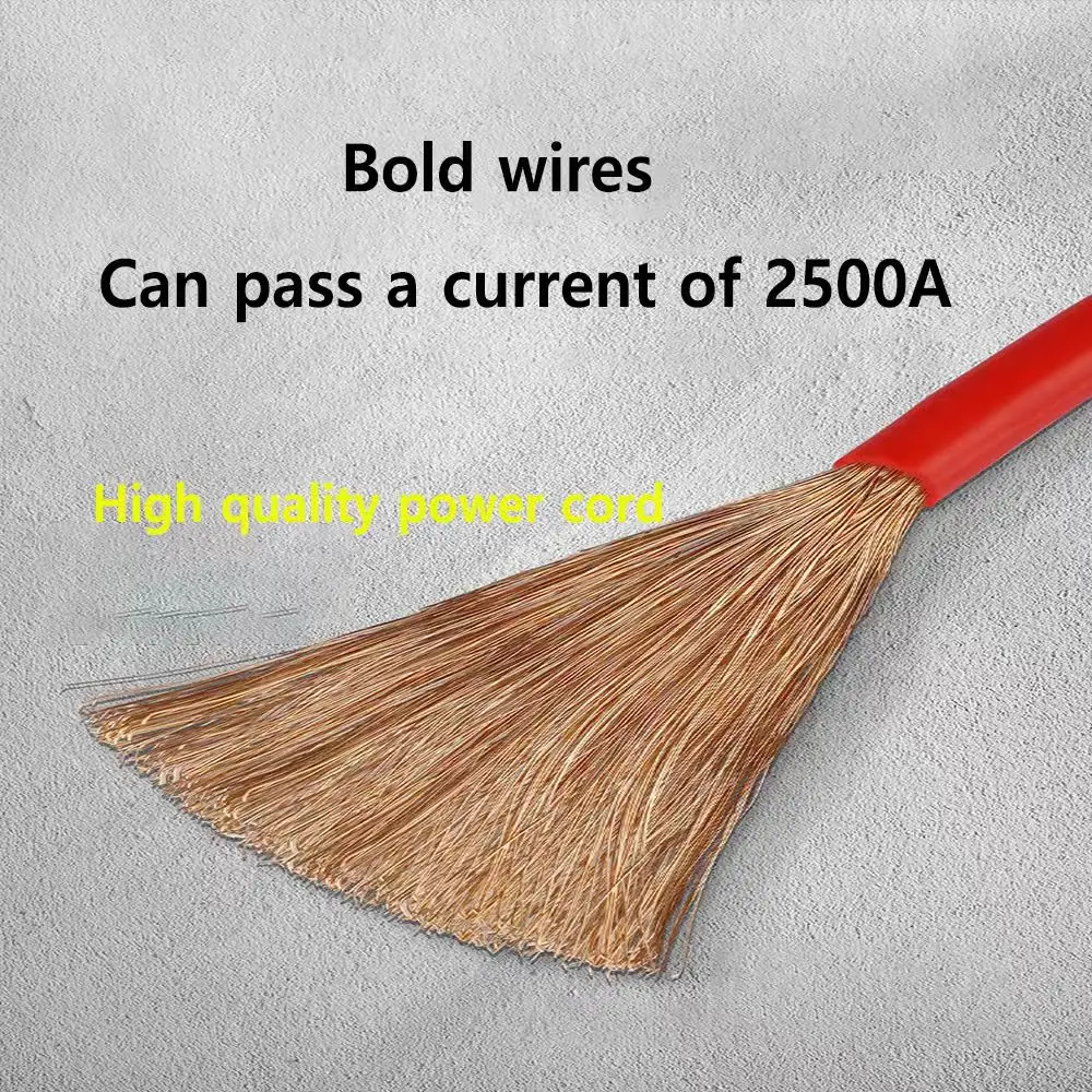2500A 4M Auto Battery Heavy Duty Jumper Cables Booster Cables For Cars Truck SUV Positive And Negative Firewire Jump Start Cable