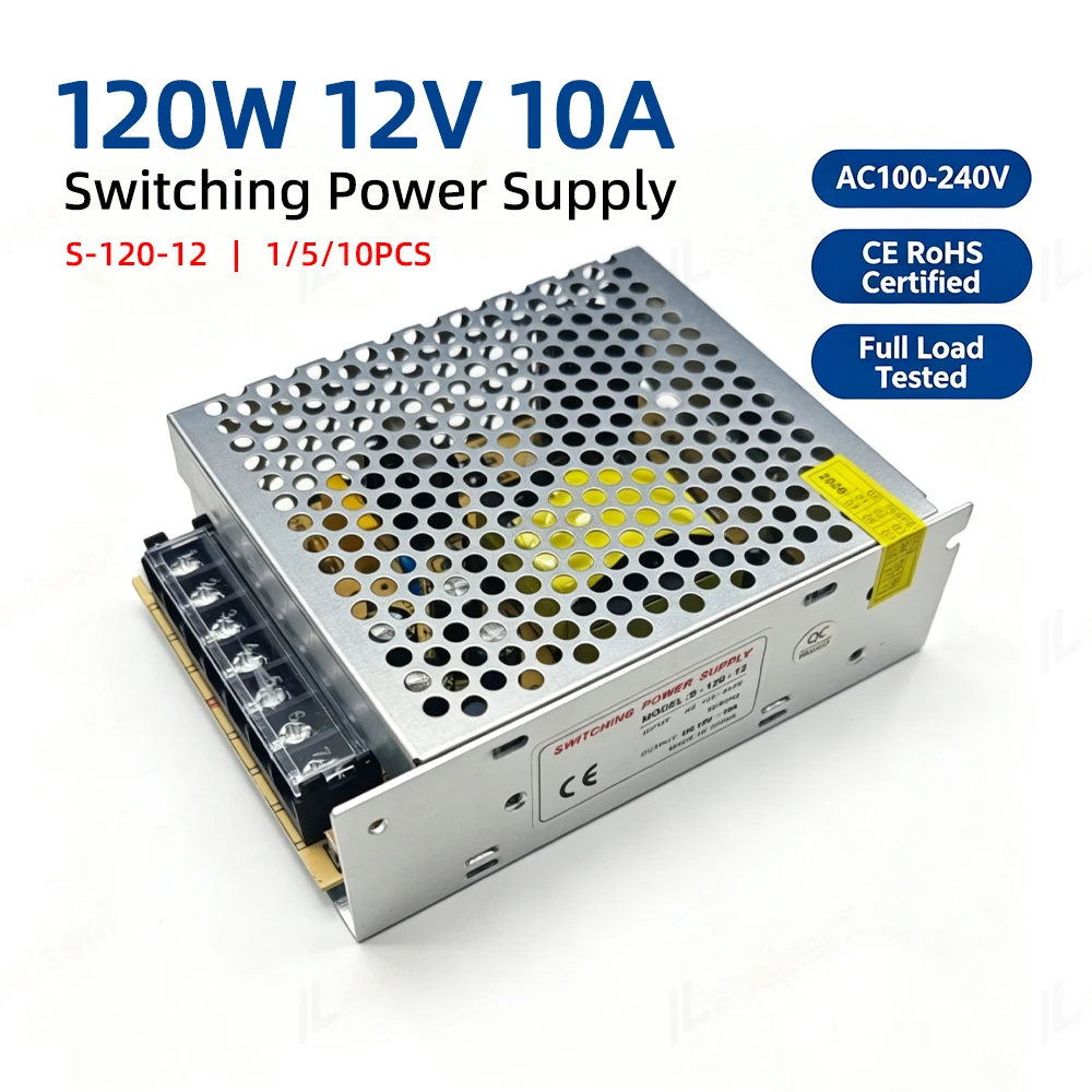 3D Printer Power Supply - S-120-12 120W 12V 10A แหล่งจ่ายไฟสลับ AC100-240V