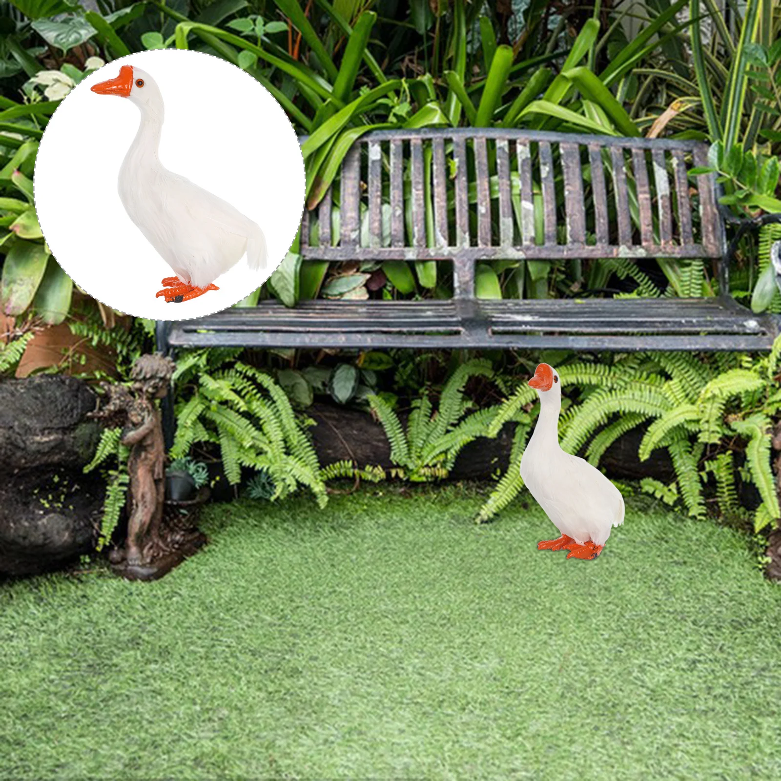

Goose Statue Animal Sculpture Figurine Outdoor Figurines Garden Figure Ornament