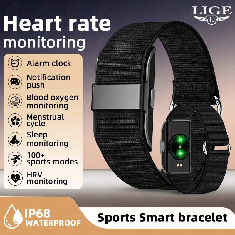 2026 NEW Sports Bracelet No Screen Lightweight Stylish Fitness Sport Tracker Heart Rate Monitor IP68 Waterproof Men's Smartwatch