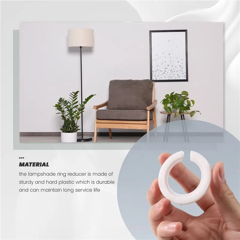 [HOT!】 12Pcs Lamp Shade,E27 To E14 Hole Converter,Lampshade Ring Reducer For Fitting Screw Lamp Shades To Cap Lampholders