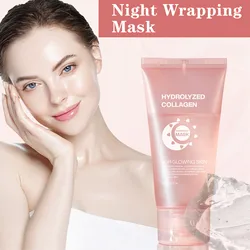 75ml Collagen Peel-off Mask, Night Wrapping Facial Mud Firming mask Daily Face Skincare Deep Cleaning Skin-Peeling Off Covers