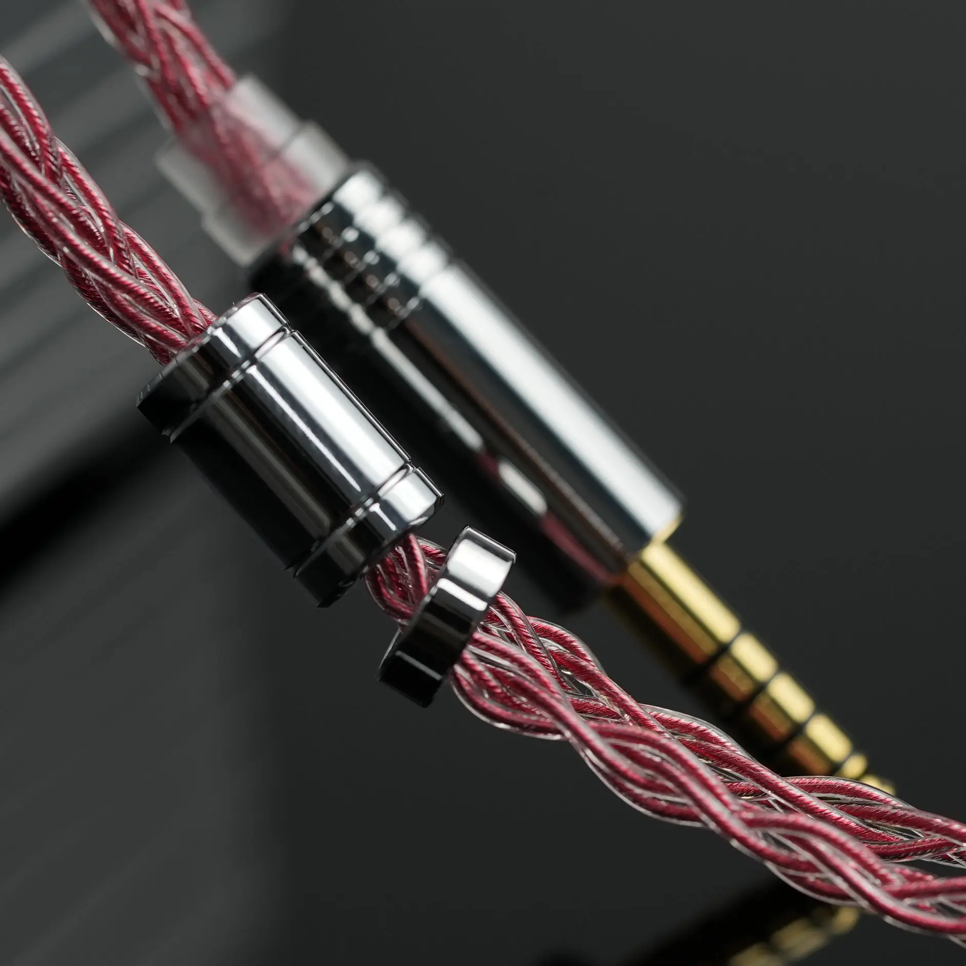 Xinhs 8core 5n occ versilbert rot kabel kopfhörer upgrade kabel versenkt 2pin qdc mmcx geeignet für tri starsea moondop – Detail 2