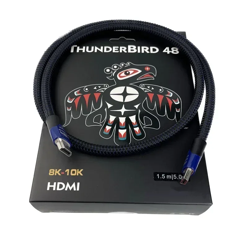 ThunderBird 48 8K-10K HDMI Cable 10% Silver Solid Conductor eARC 48Gbps 2.1 Ultra High Speed Audio Line with Box