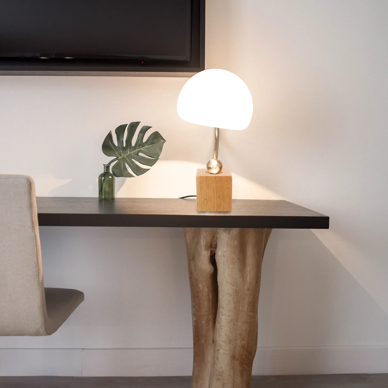 

Solid Wood Desk Lamp Table Base Only Bases Replacement Holder for Desktop Lamps