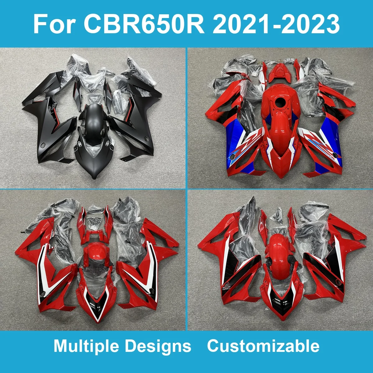 Full Body Fairings Kit fit for Honda CBR650R 2021-2023 RH03 650cc Injection Plastic ABS Cowls Panels Spares Sets Parts