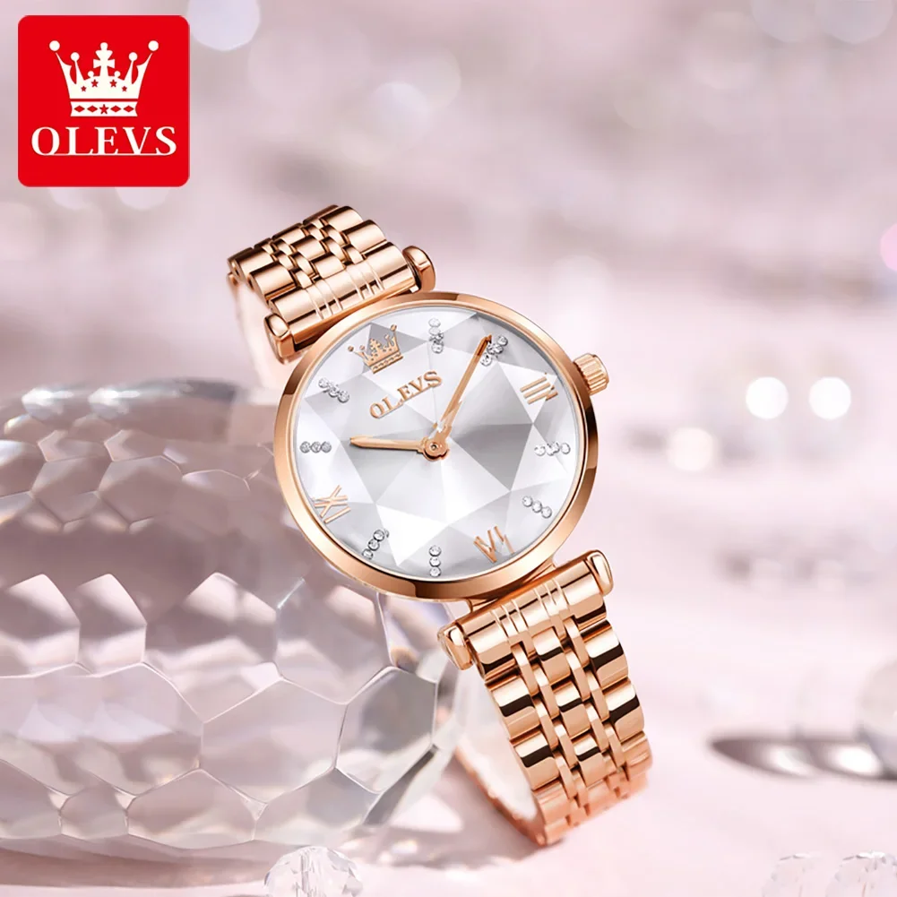 

OLEVS 6642 Waterproof Stainless Steel Strap Watch for Women Japan Quartz Fashion Japanese Movement Luxury To Brand Wristwatches