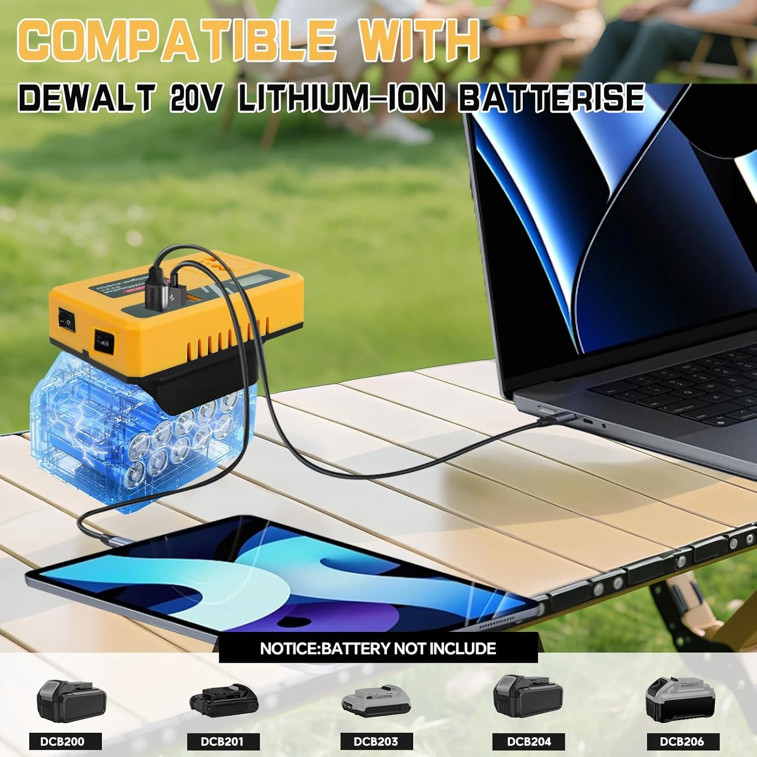 220V 120W Tragbarer Batteriewandler mit USB-Ladeanschluss für Makita 18V Akku und Dewalt 18V Akku, Ladeausgang – Detail 9