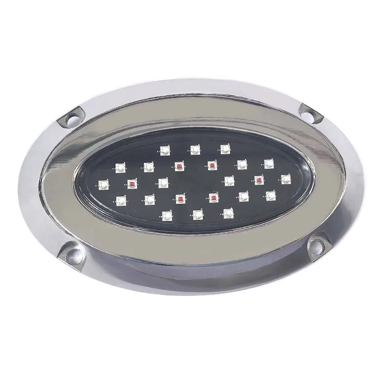 High Intensity 316L Stainless Steel 120W Underwater LED Boat Light IP68 Waterproof for Marine Yacht Boat Dock Swimming Pools