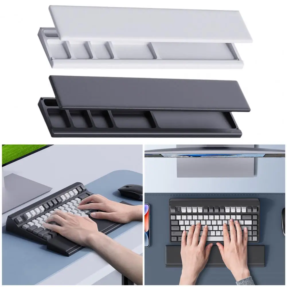 快適なキーボードリスト人間工学に基づいたキーボードリストパッド、オフィスアクセサリー用の収納コンパートメント付き、快適なユニバーサル