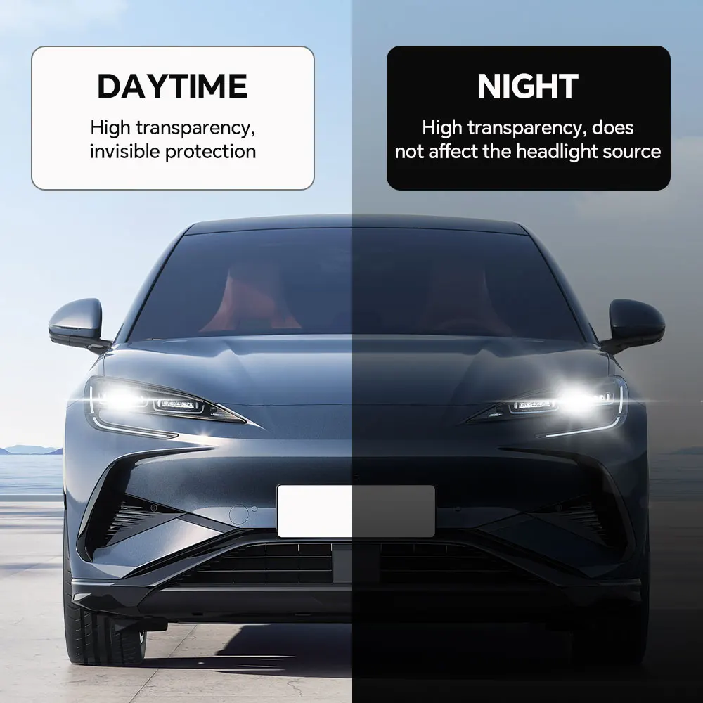 For BYD Sealion 7 EV 2024-2025 Clear 8.5mil Headlight Side Mirror TPU Anti-Yellowing Protective Wrap Car Exterior Accessories