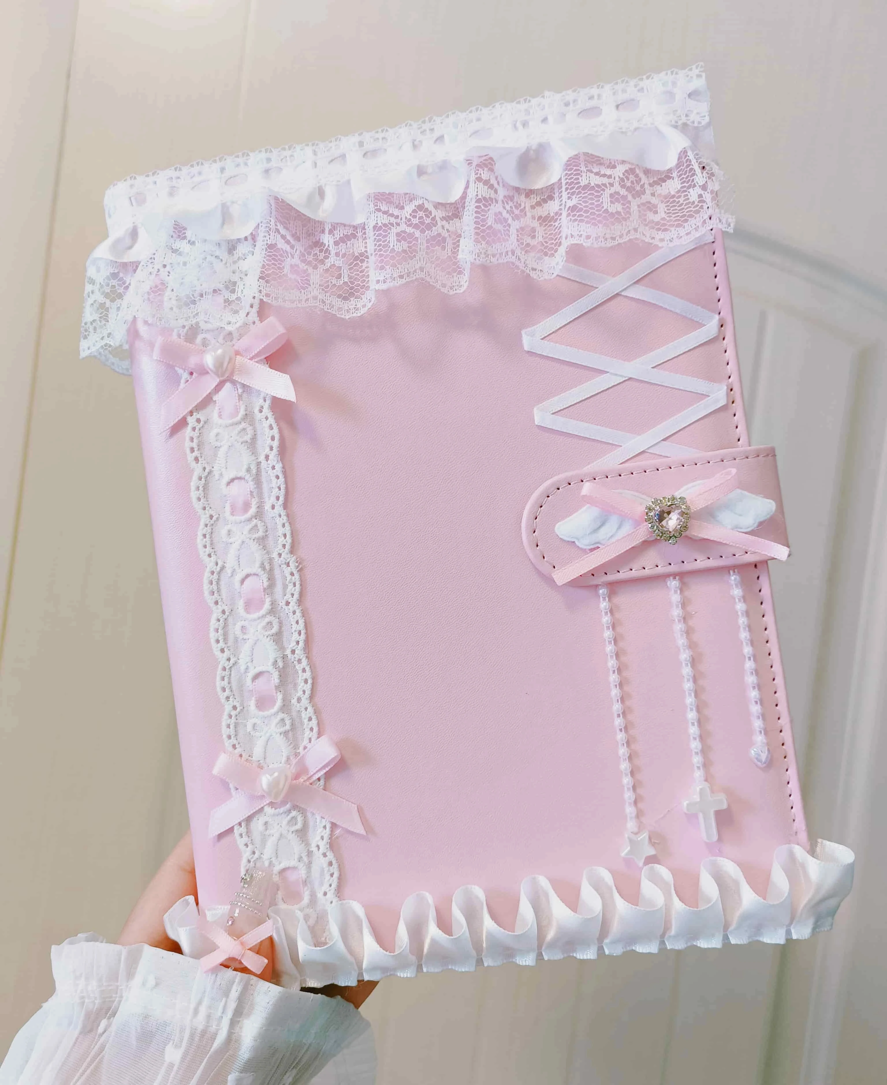 A5 Card Album Y2K Photocard Binder Handmade Ribbon Collect Book Top Loader Lace Ballet Poca Kpop Kawaii Sweet Girl Gift