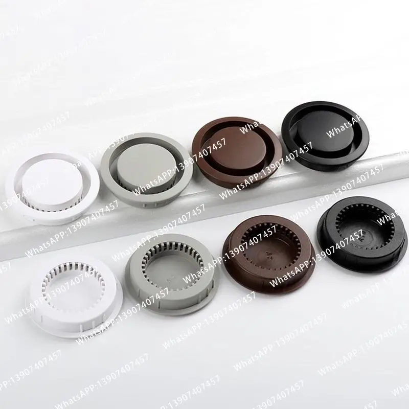 Round Plastic Ventilated Furniture Cabinet Wardrobe Invisible Grille Cover Diffuser Ventilation Hole