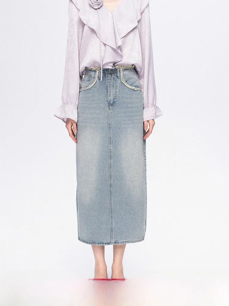 

High Waist Bodycon Skirt Faionable Women's Spring New Arrival CHILL ZOEY Cotton Polyester Blend Commute Sle Skirt