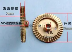 Gold Tone Brass Water Pump Spare Part Impeller 76mm 1pc