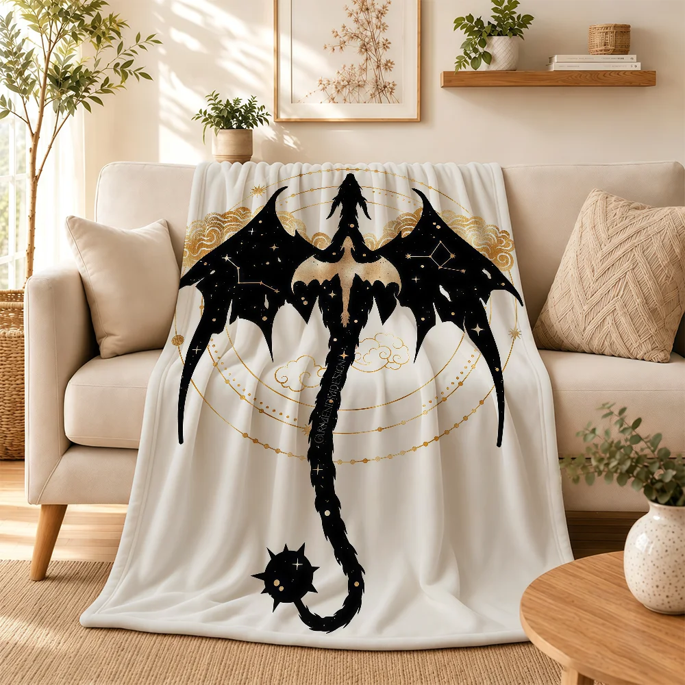Book F-Fourth W-Wing Blanket Cozy Warm Comfortable Soft Throw All Season Use Suitable For Couch Office Bedroom Gifts