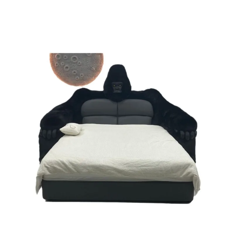

Gorilla bed bedroom furniture two-dimensional creative size apartment leather plush bed