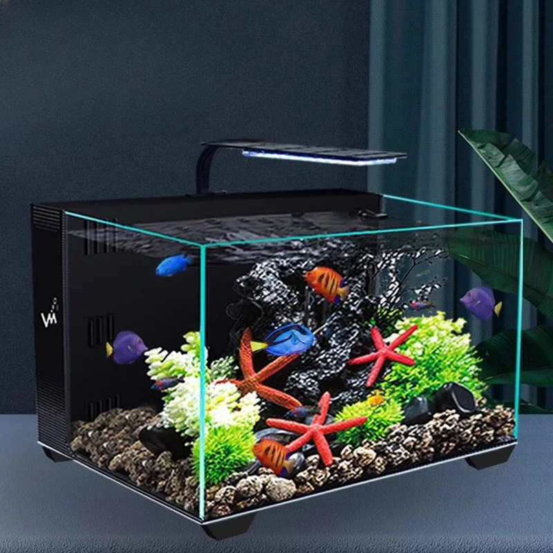 Light Ecology Fish Tank Living Room Desktop Aquatic Pet Supplies Decoration Fish Tank Cobble Filtration Aquarium Pour Aquarium