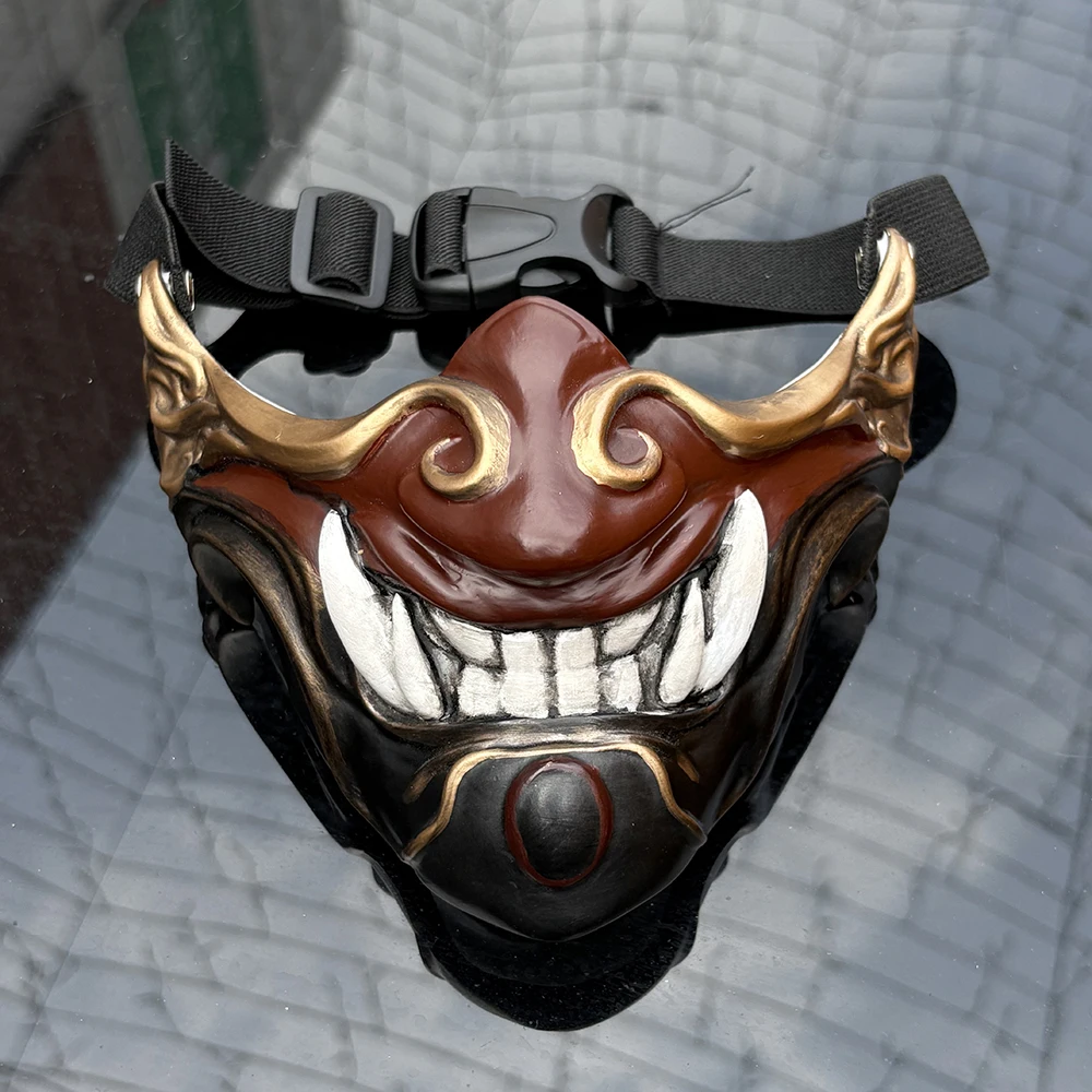 Máscara de Material de resina, decoración portátil, cara completa para adultos, adecuada para fiesta de Halloween, accesorios para habitación secreta, máscara de Anime