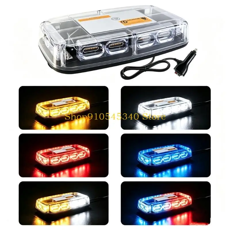 U2JA 72-LED Magnetic Vehicle Warning Light with Polycarbonate Housing, 48W Power Specification and Selectable Flashing Patterns