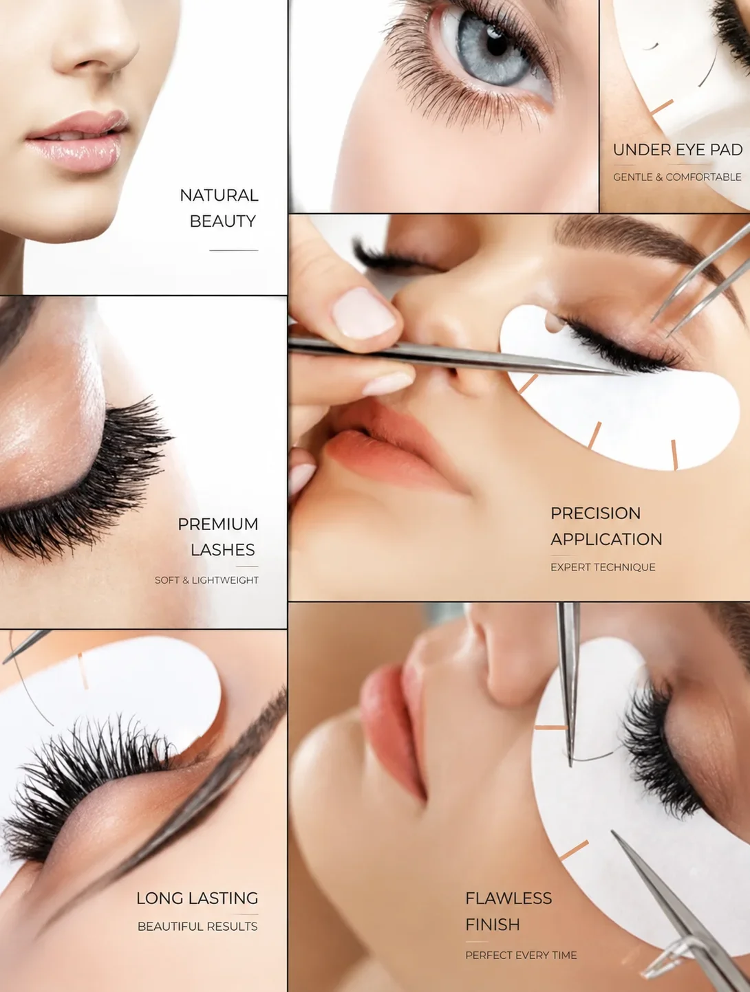A023-Disposable Eyelash Extension Isolation Eye Patches U Shaped Nonwoven Hydrogel Lower Lash Pads Salon Supplies