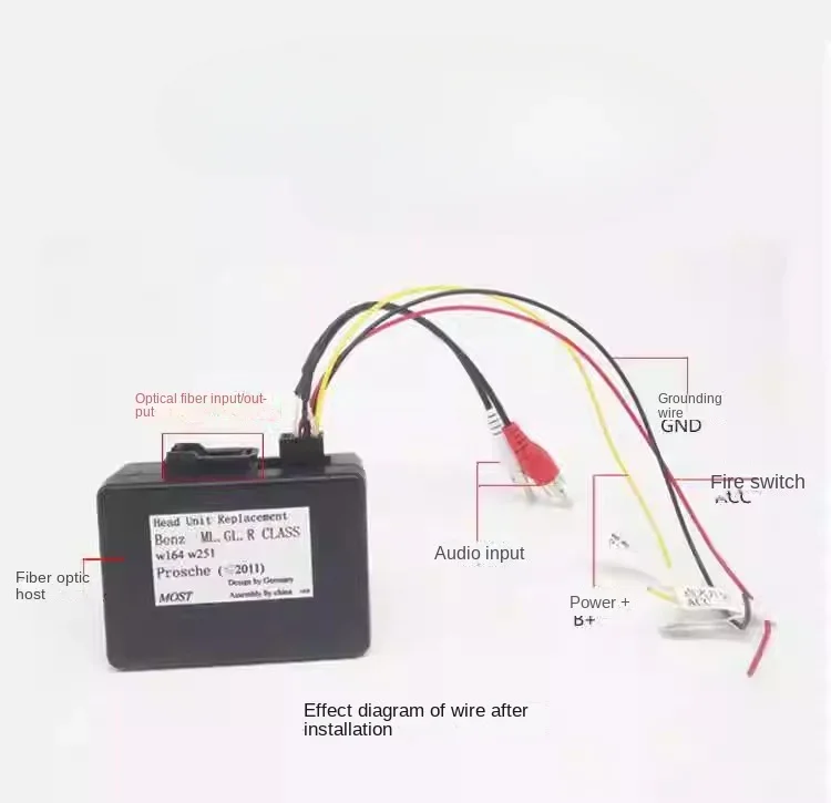 Suitable for Mercedes Benz ML/GL/W211/R350/W164/W251/911/Land Rover fiber optic amplifier dedicated audio decoding box