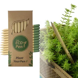12pcs(2pack of 6)/24pc recycled kraft paper plantable pen with herb,flower.vegetable  for christmas gifts.eco friendly paper pen