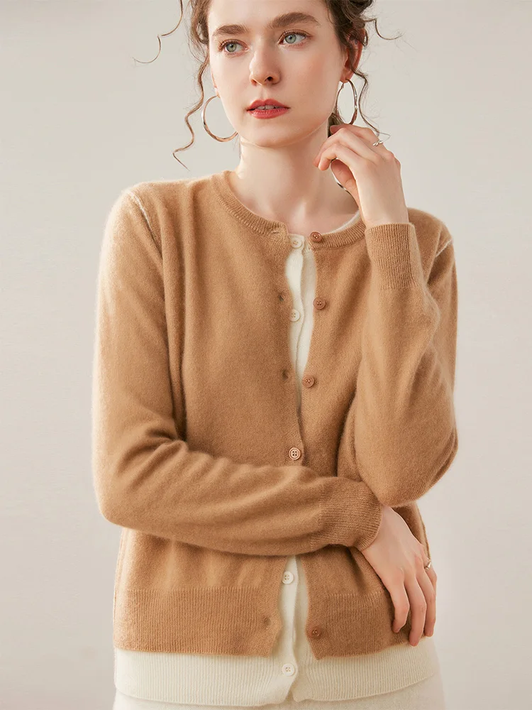 MEETCC المرأة 100% الكشمير وهمية 2 قطعة سترة ربيع الخريف سترة ناعمة تنوعا ملابس خارجية الكورية تريكو غير رسمي #2