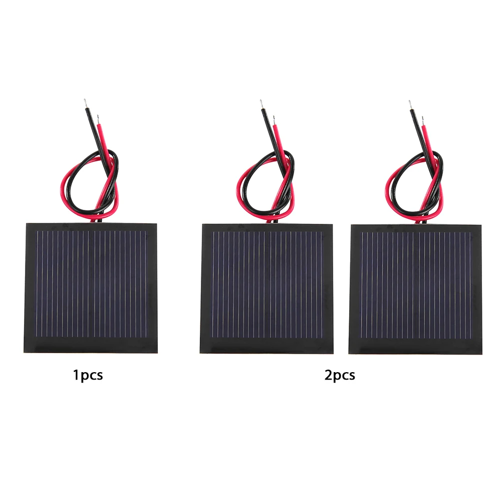 1V 200mA Polycrystalline Silicon Solar Panel with 10cm Wire DIY for Solar Charging Cellphone Battery Wholesale