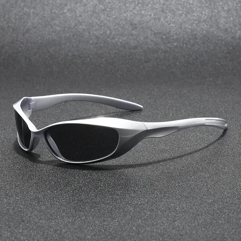 1 Stück Y2K Futuristischer Technologie-Stil Punk-Brille Damen Sonnenbrille – Detail 4