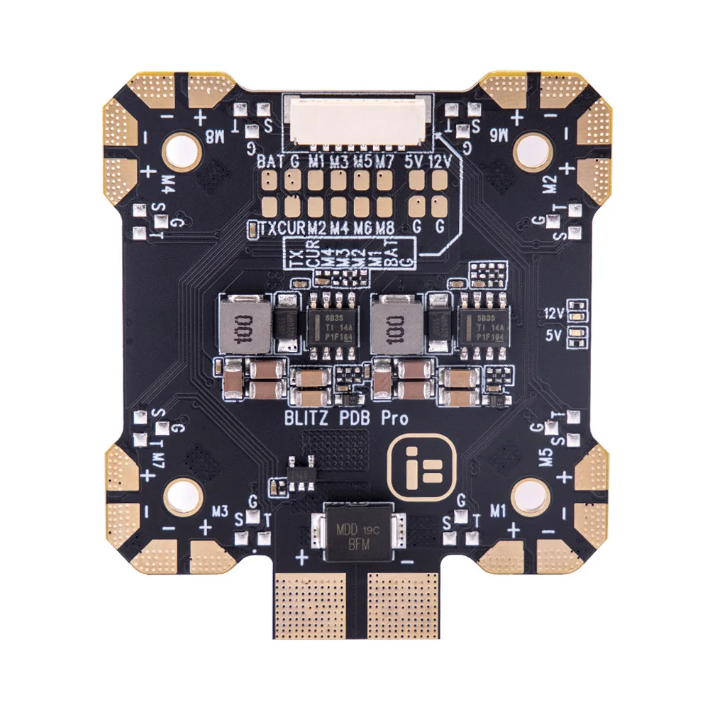 IFlight BLITZ PDB Pro support 80A 4-8S / 55A 4-6S LIPO input 5V 3A /12V 2A Dual BEC 330A scheda di distribuzione per RC FPV Drone