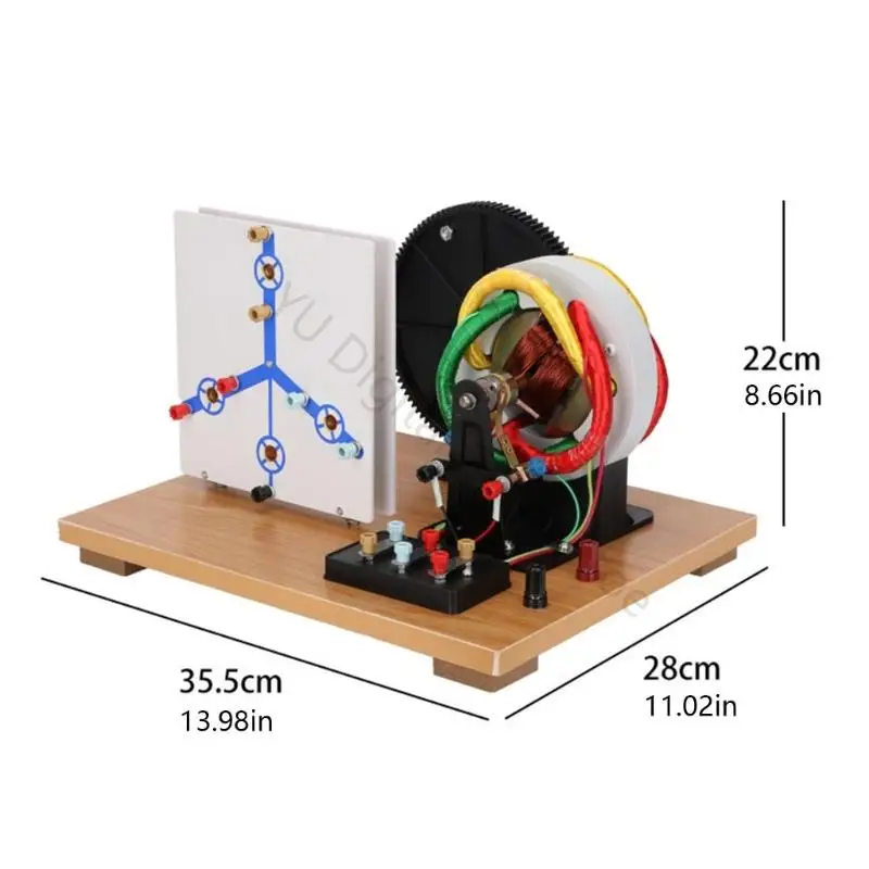 96BA Physiklabor-Generator-Demonstrationsgerät, manuelles Wechselstrom-Gleichstrom- und Gleichstrom-Lehrmodell mit – Detail 6