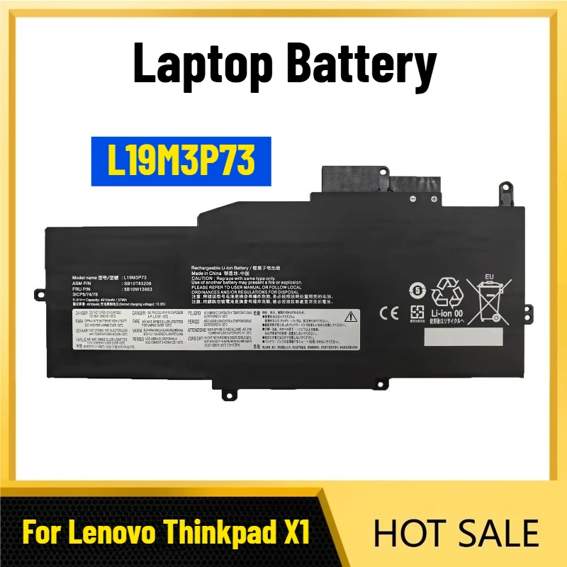 

Laptop Battery for Lenovo Thinkpad X1 Nano Gen 1 TP00123A L19M3P73
