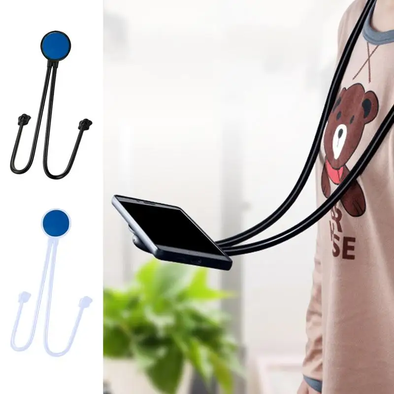 Gooseneck Magnetic Phone Holder Hands Free Phone Holder For Neck Magnetic Gooseneck Phone Holder Mount 360Rotation Adjustable