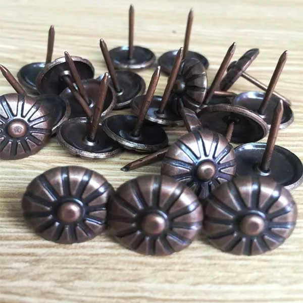 Decorative Iron Tacks Copper Upholstery Stud Nails Furniture Fasteners for Antique Wood Home Embellish