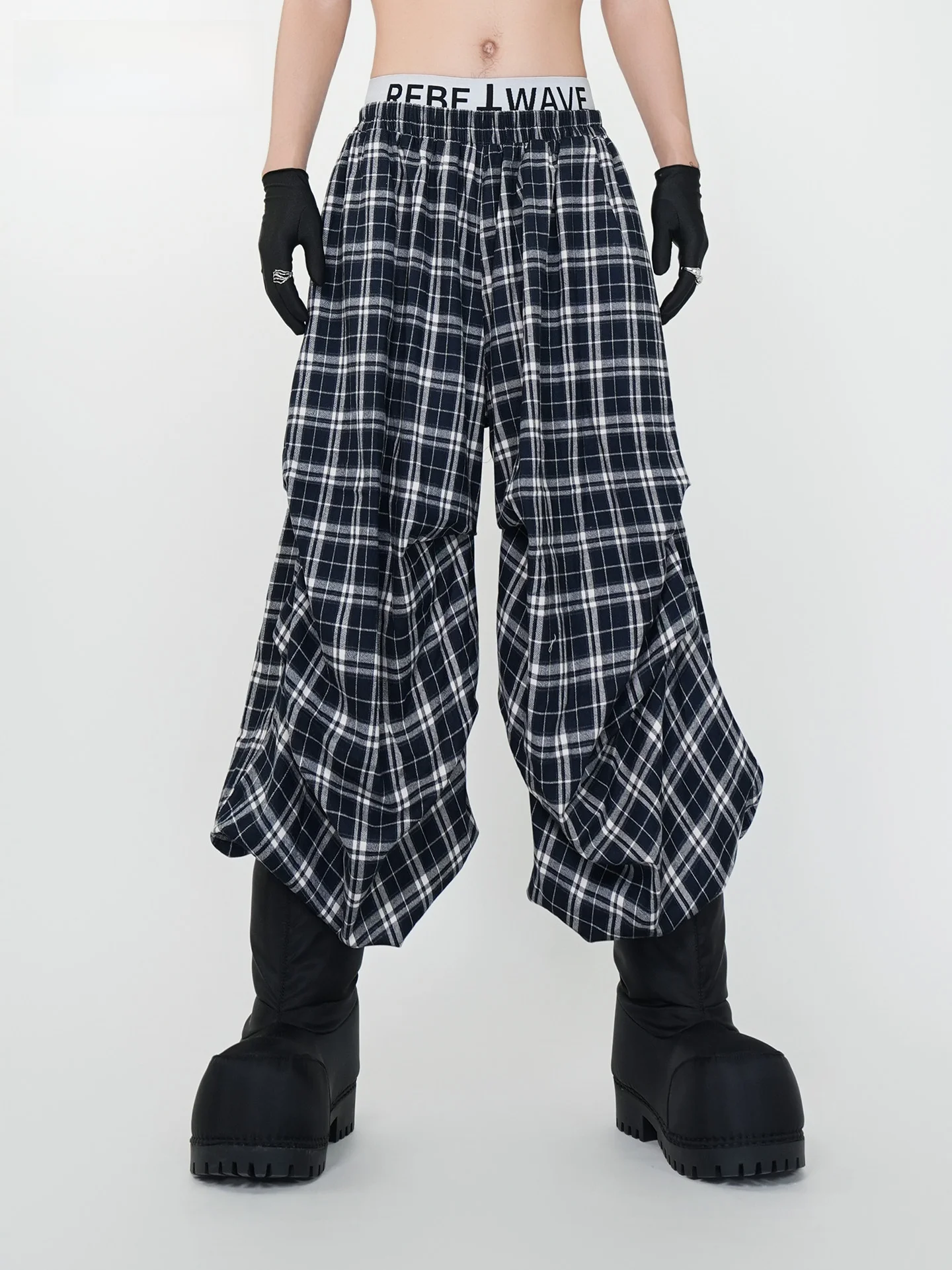 

Loose Wide Leg Pants Casual Dance Performance Men Women Street Sle Pleated Lazy Faion Polyester Blend Long Trousers