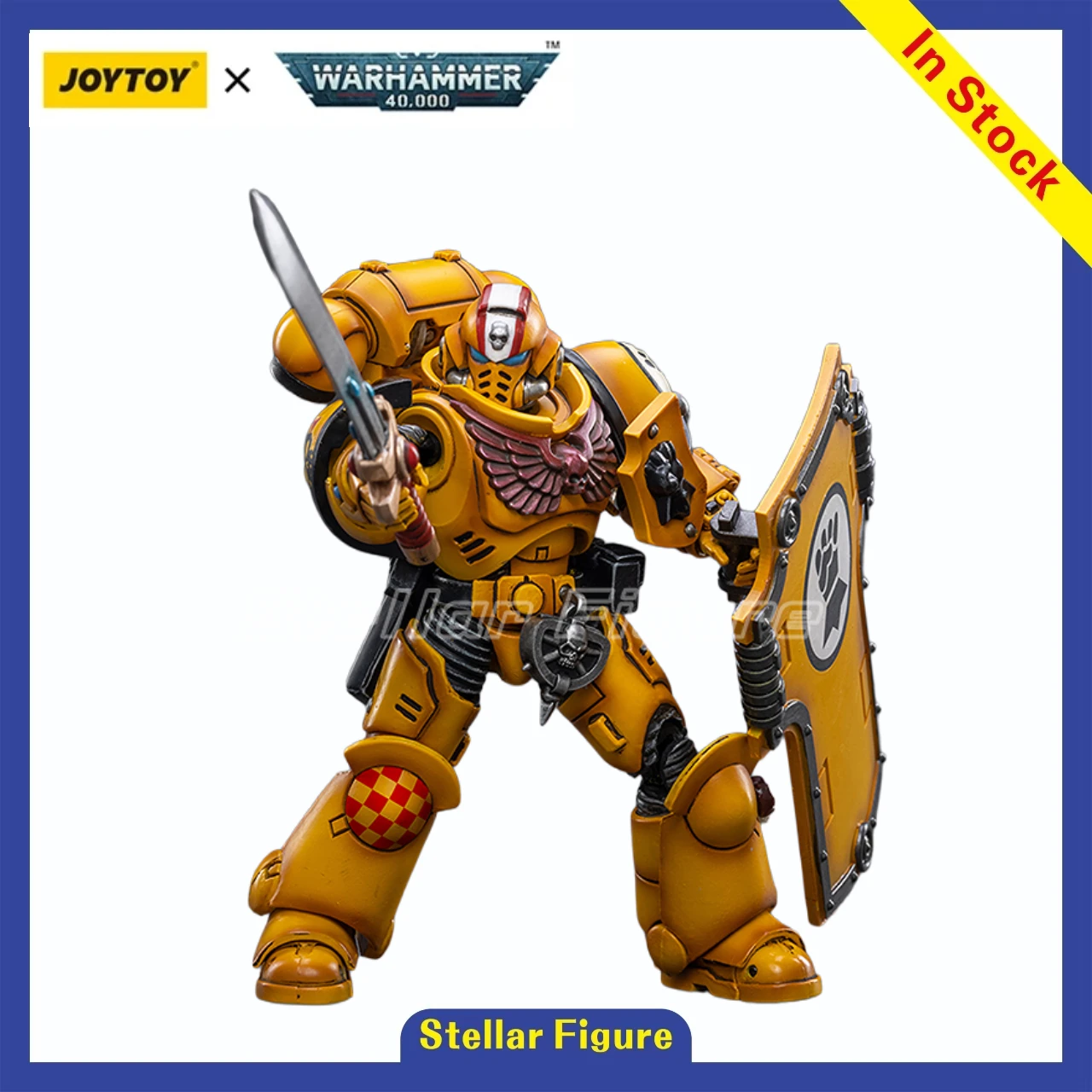 

【SF】JOYTOY 1/18 Action Figure Space Marines Imperial Fists Intercessors Primaris Lieutenant Naviaz Model Toys Gifts