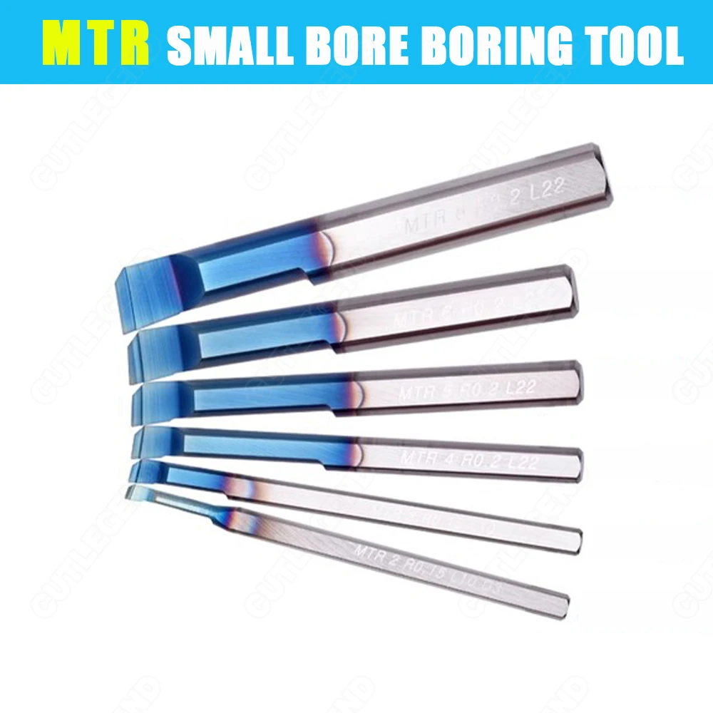 Carbide Boring Bar MTR Miniature Internal Turing Tool Copying Small Hole Bore Solid Lathe Cutter Coated MTR3 MTR4 MTR5 MTR6 MTR8