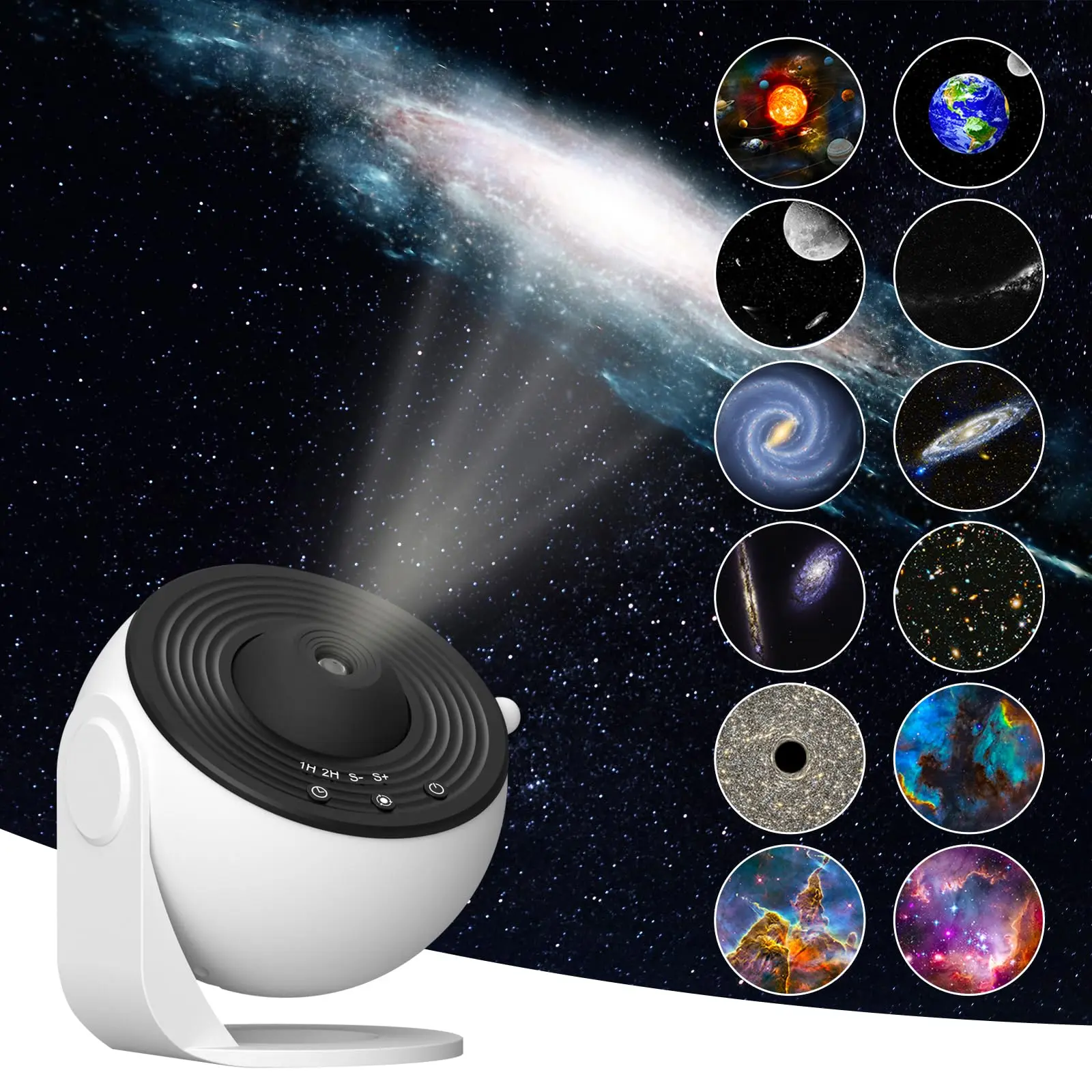 Galaxy Projector Light for Bedroom HD Image Planetarium Starry Sky Projector Lamp Adjustable for Kids Children Gift Room Decor