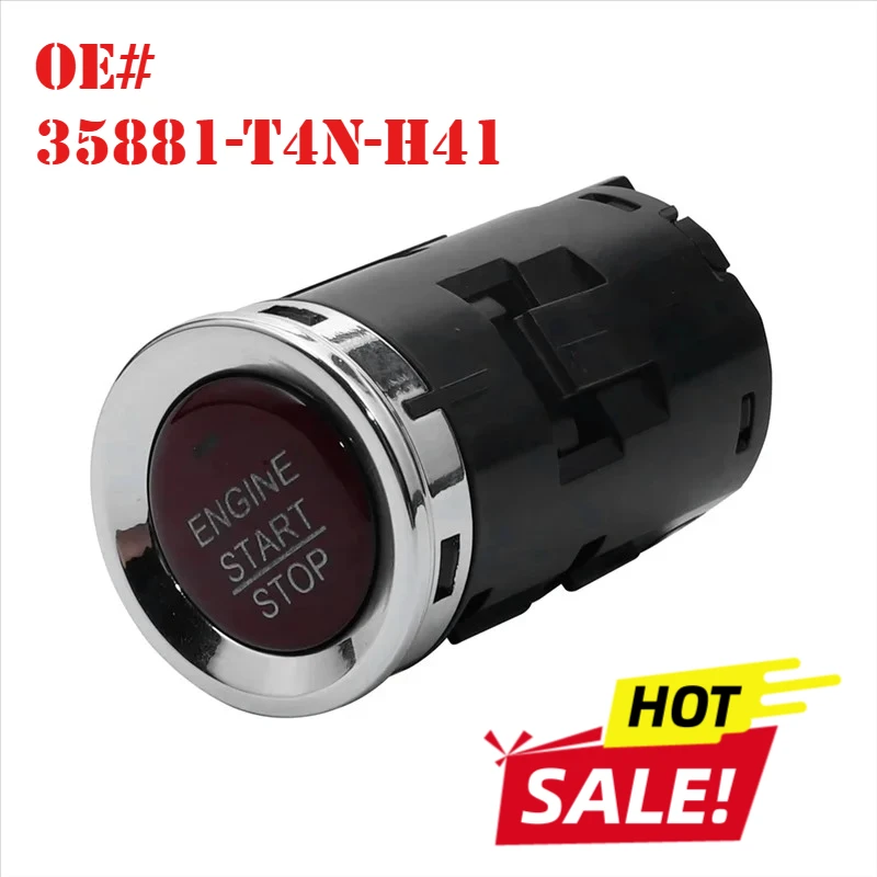 

For Honda HR-V Ignition Start Switch One-Button Start Switch Button Assembly 35881-T4N-H41 35881T4NH41 Replacement