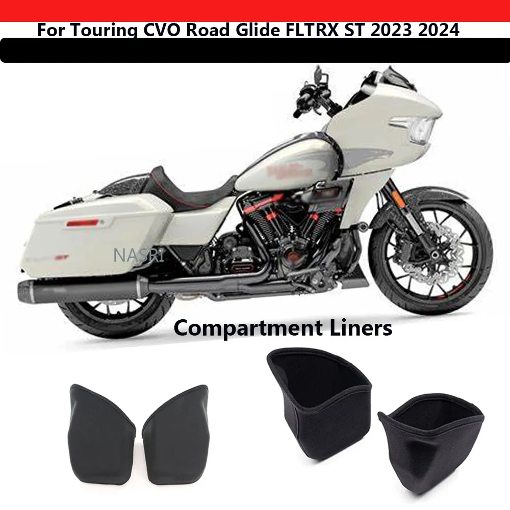 

Новые аксессуары для мотоциклов, черные вкладыши для отсеков для Harley Touring CVO Road Glide FLTRX ST FLTRXSTSE FLTRXSE 2023 2024