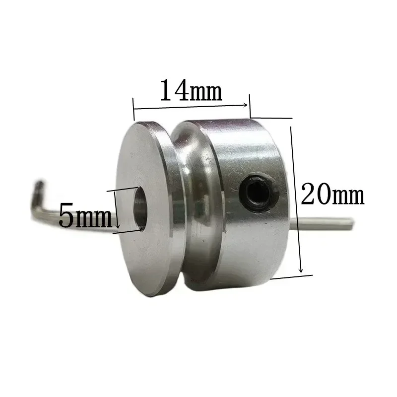 Aluminum alloy single groove pulley 20/30/40mm Small motor pulley drive wheel