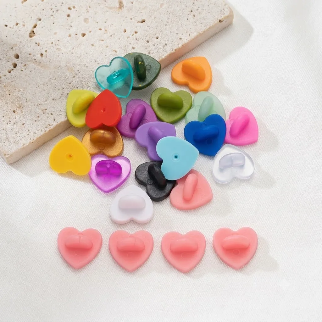 50pcs/Lot Pins Backs Clasp Brooch Bukle Button Clasp Cap Stoppers Squeeze Badge Holder DIY Jewelry Making Supplies Accessories