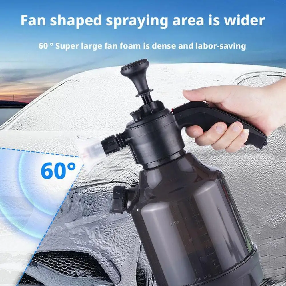 2.5L Hand Pump Foam Sprayer Hand Pneumatic Foam Cannon Snow Foam Car Wash Spray Bottle Car Window Cleanin