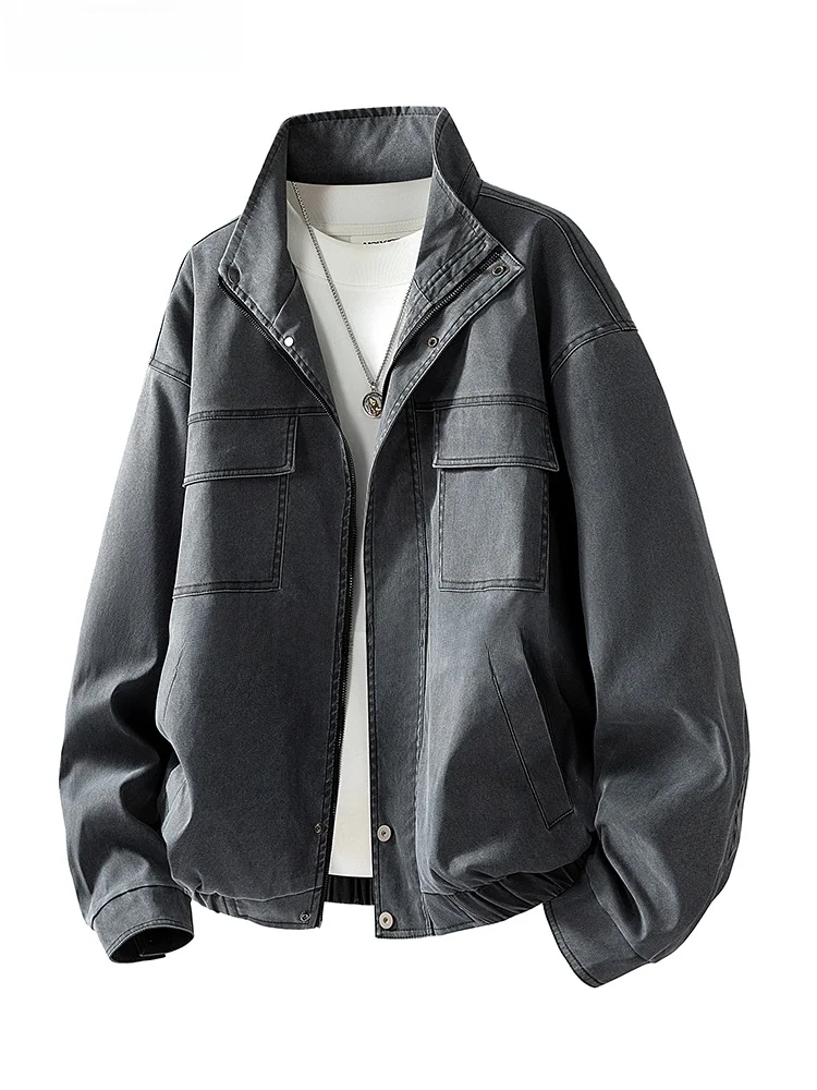 

Waed Stand Collar Large Size Jaet Men's Autumn 2025 New Trend Vintage Casual Workwear Pilot Coat Men's Faion Urban Sle
