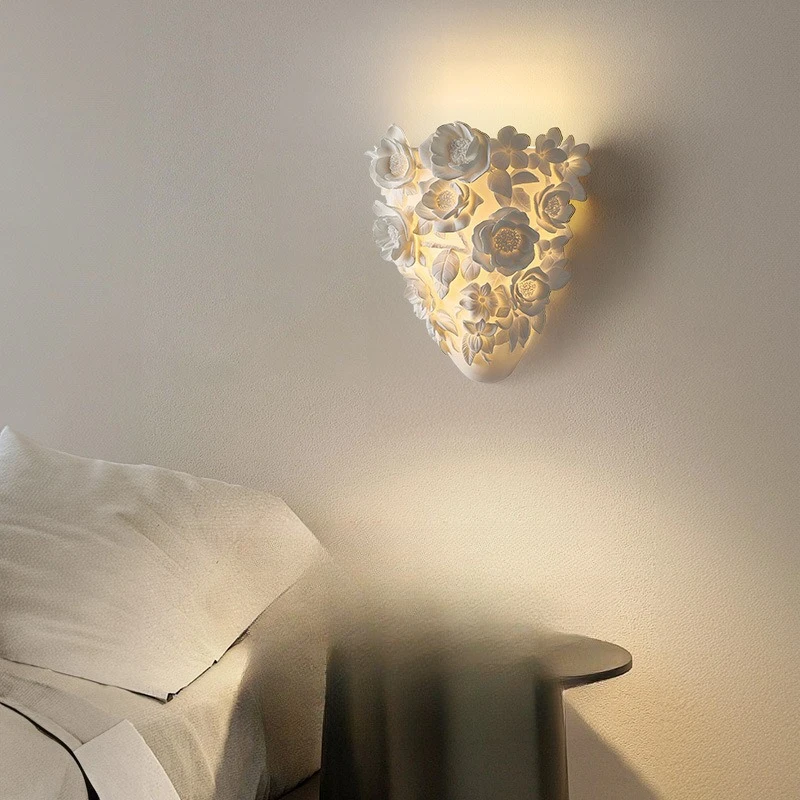 French wall lamp   living room bedroom background wall hotel private room aisle antique wall lamp
