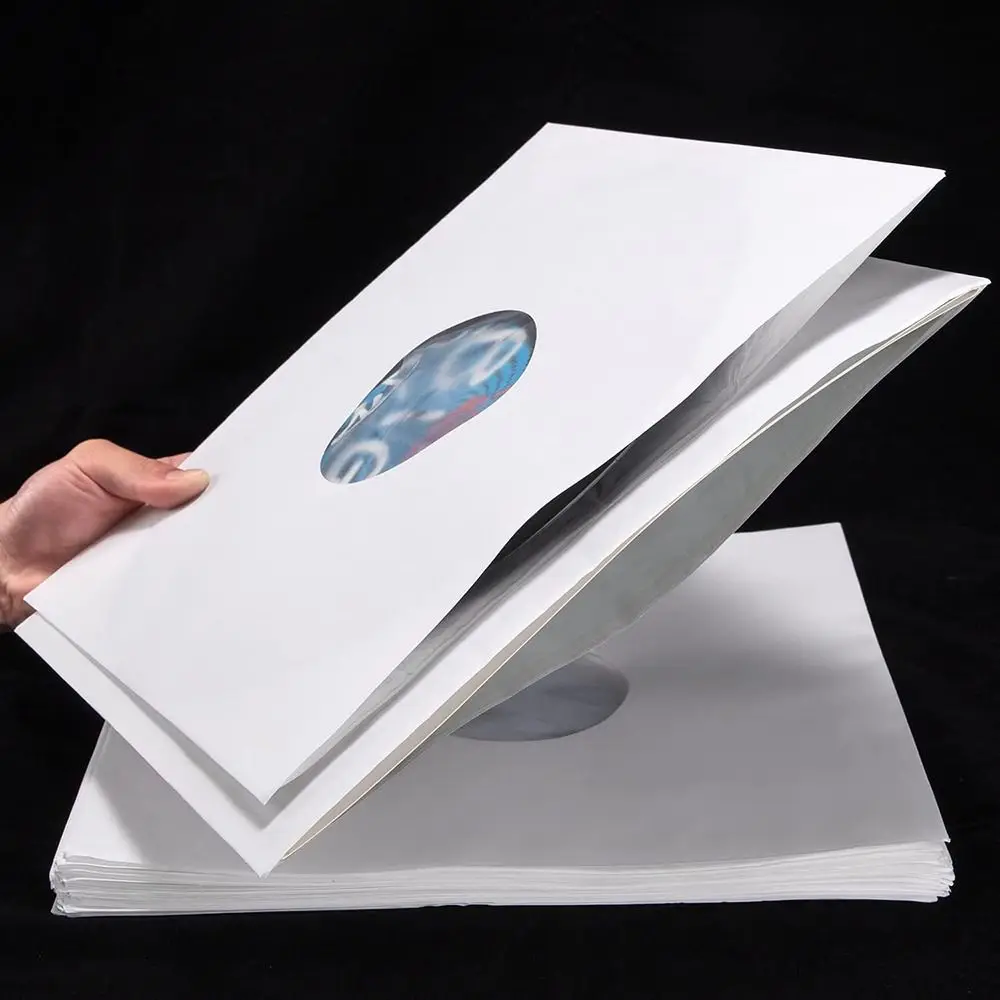 Useful Black White Vinyl Records Sleeve 7/10/12inch Paper & Poly Lined LP Record Cover Record Storage Bags